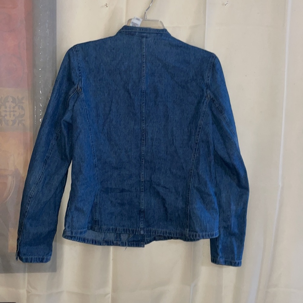 Basic Denim Lightweight Jean Button Snap Blue Jac… - image 5